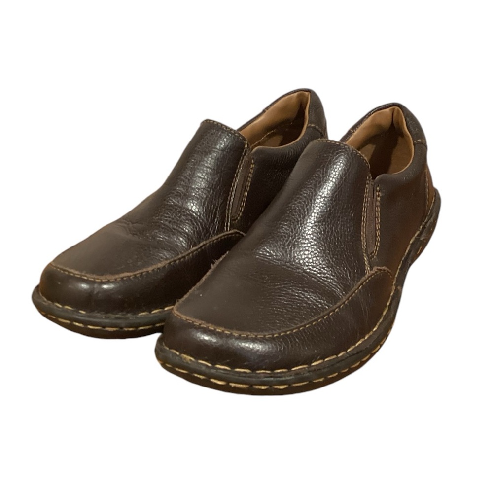 Cabelas Womens Casual Comfort Brown Leather Slip Ons FB7002-49 Size 7M